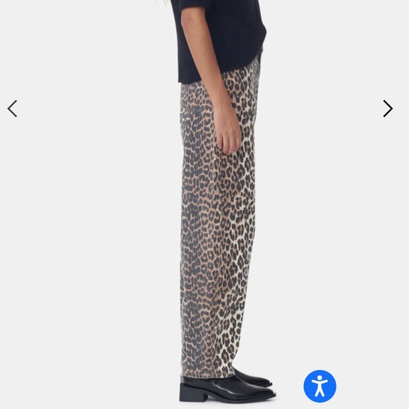 Leopard Denim Stary Jeans Ganni - Picture 3 of 10